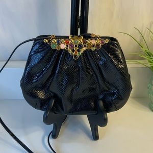 Judith leiber snakeskin evening bag